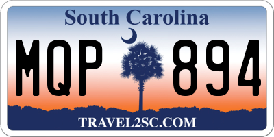 SC license plate MQP894