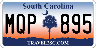 SC license plate MQP895