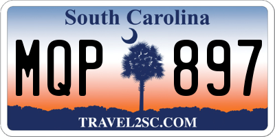SC license plate MQP897