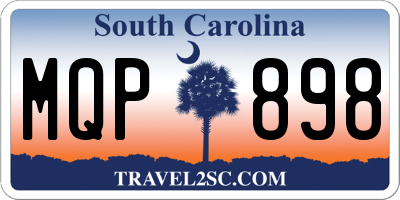 SC license plate MQP898