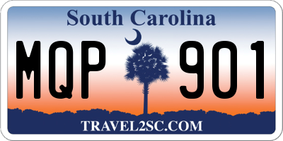 SC license plate MQP901