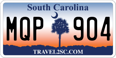 SC license plate MQP904