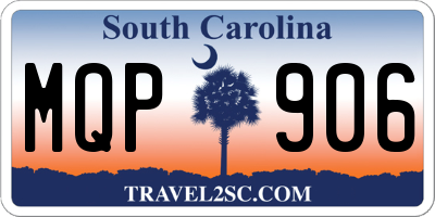 SC license plate MQP906