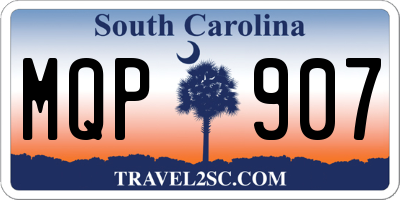 SC license plate MQP907
