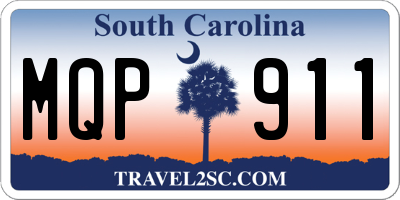 SC license plate MQP911