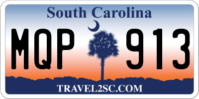 SC license plate MQP913