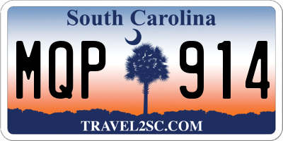 SC license plate MQP914