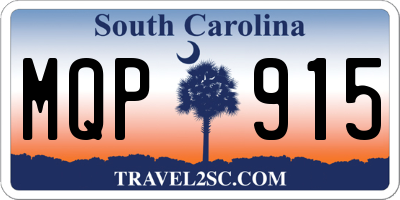 SC license plate MQP915