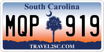 SC license plate MQP919