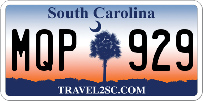 SC license plate MQP929