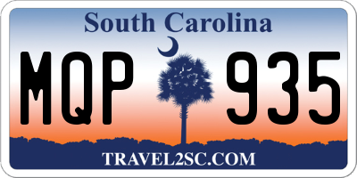 SC license plate MQP935