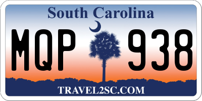 SC license plate MQP938