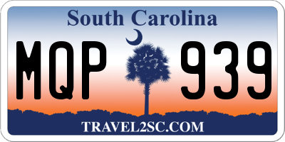 SC license plate MQP939