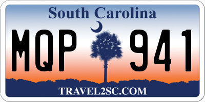SC license plate MQP941