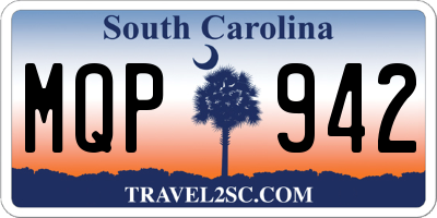 SC license plate MQP942
