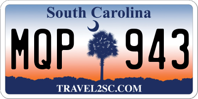 SC license plate MQP943