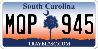 SC license plate MQP945