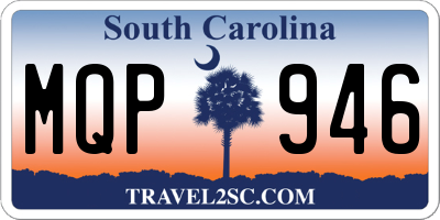 SC license plate MQP946