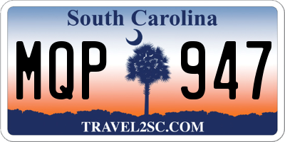 SC license plate MQP947