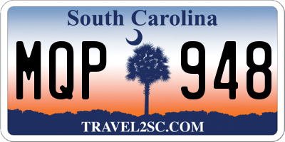 SC license plate MQP948