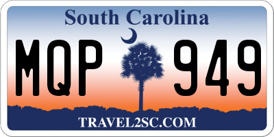 SC license plate MQP949