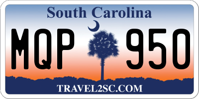 SC license plate MQP950