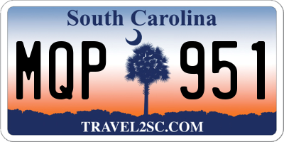 SC license plate MQP951