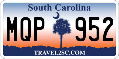SC license plate MQP952