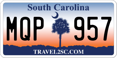 SC license plate MQP957