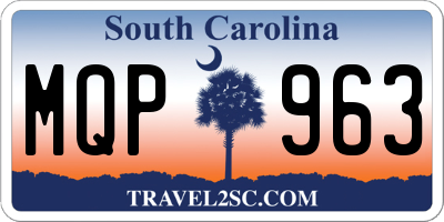 SC license plate MQP963