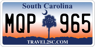 SC license plate MQP965