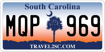 SC license plate MQP969