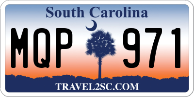 SC license plate MQP971