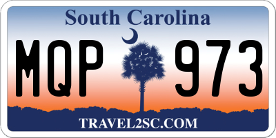 SC license plate MQP973
