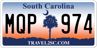 SC license plate MQP974
