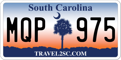 SC license plate MQP975