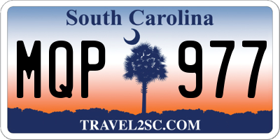 SC license plate MQP977