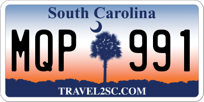SC license plate MQP991