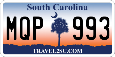 SC license plate MQP993
