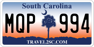 SC license plate MQP994