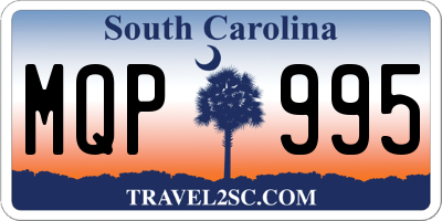 SC license plate MQP995