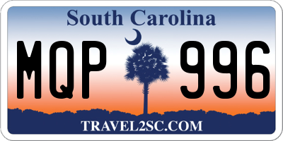 SC license plate MQP996