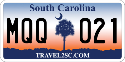 SC license plate MQQ021