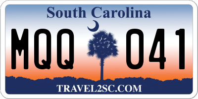 SC license plate MQQ041