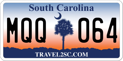 SC license plate MQQ064