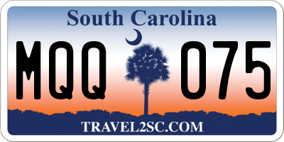 SC license plate MQQ075