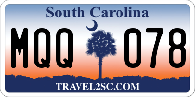 SC license plate MQQ078