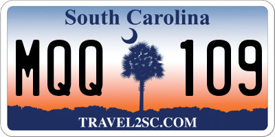 SC license plate MQQ109