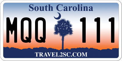 SC license plate MQQ111