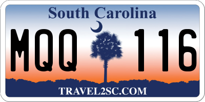 SC license plate MQQ116